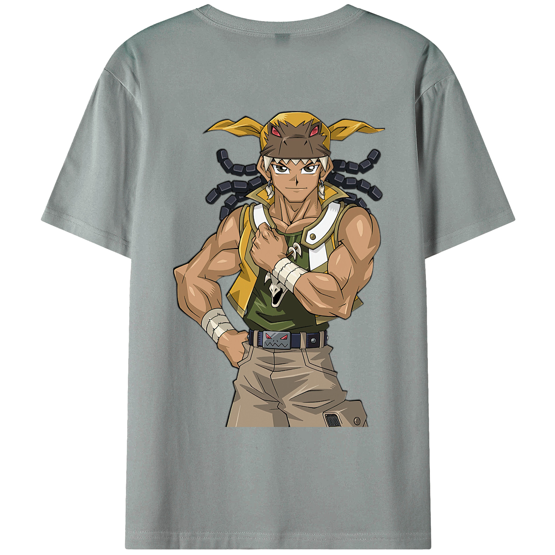 （画像用） 遊☆戯☆王 Yu-Gi-Oh! 綿100％ メンズ半袖Tシャツ（バックプリント） 通気性